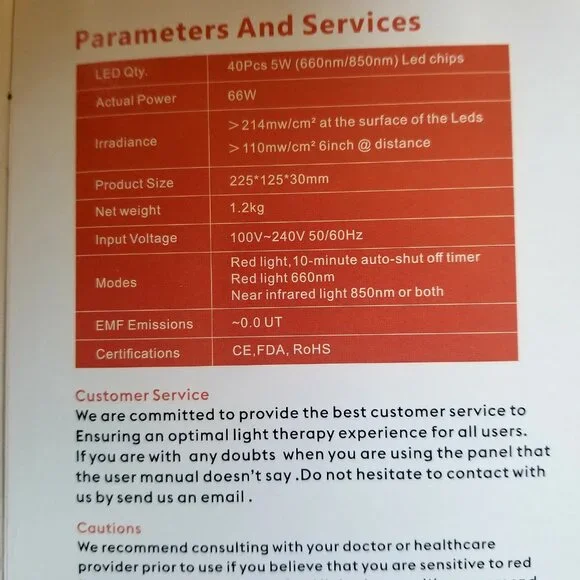 Red Light Therapy Lamp LED Panel NWTO - Picture 8 of 16